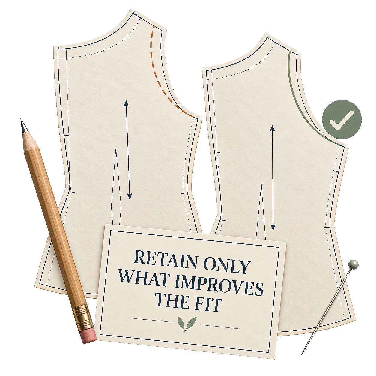 Transfer a verified fitting adjustment to the pattern